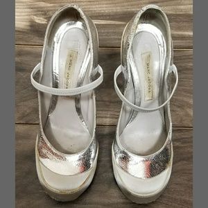Marc Jacobs Silver Mary Jane Shoes